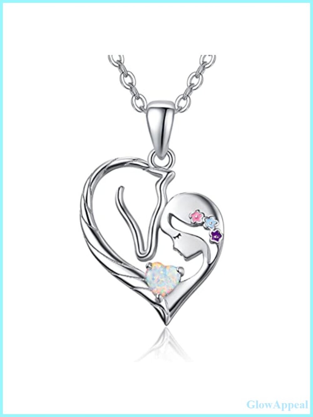 925 Sterling Silver Horse Birthstone Pendant Necklace 18in Women Jewelry Gift